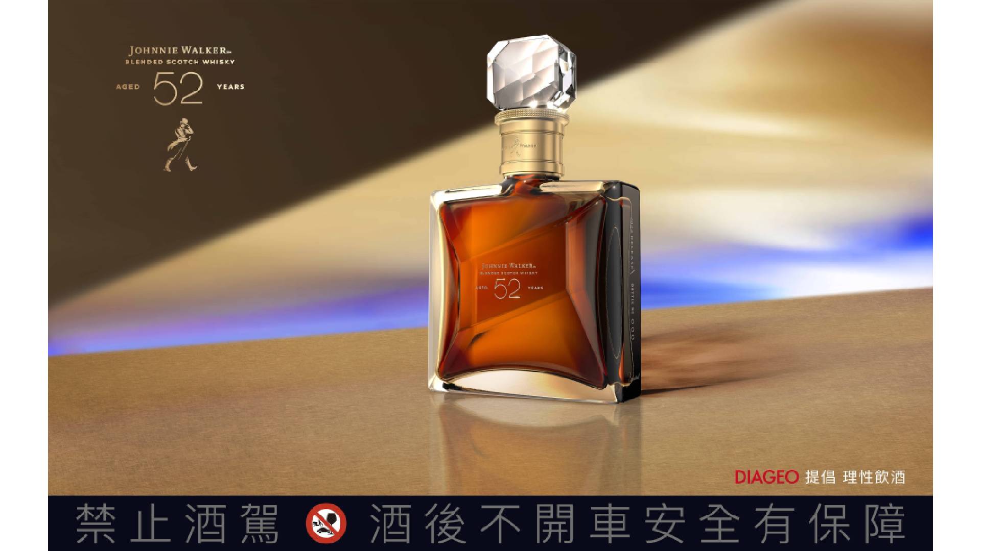 以珍罕幽靈酒廠打造最高年份「約翰走路 52年」致敬品牌靈魂人物