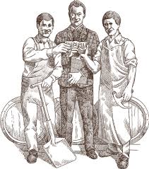 艾德多爾酒廠就只有三個人的經營團隊，強調三人行的工匠精神。