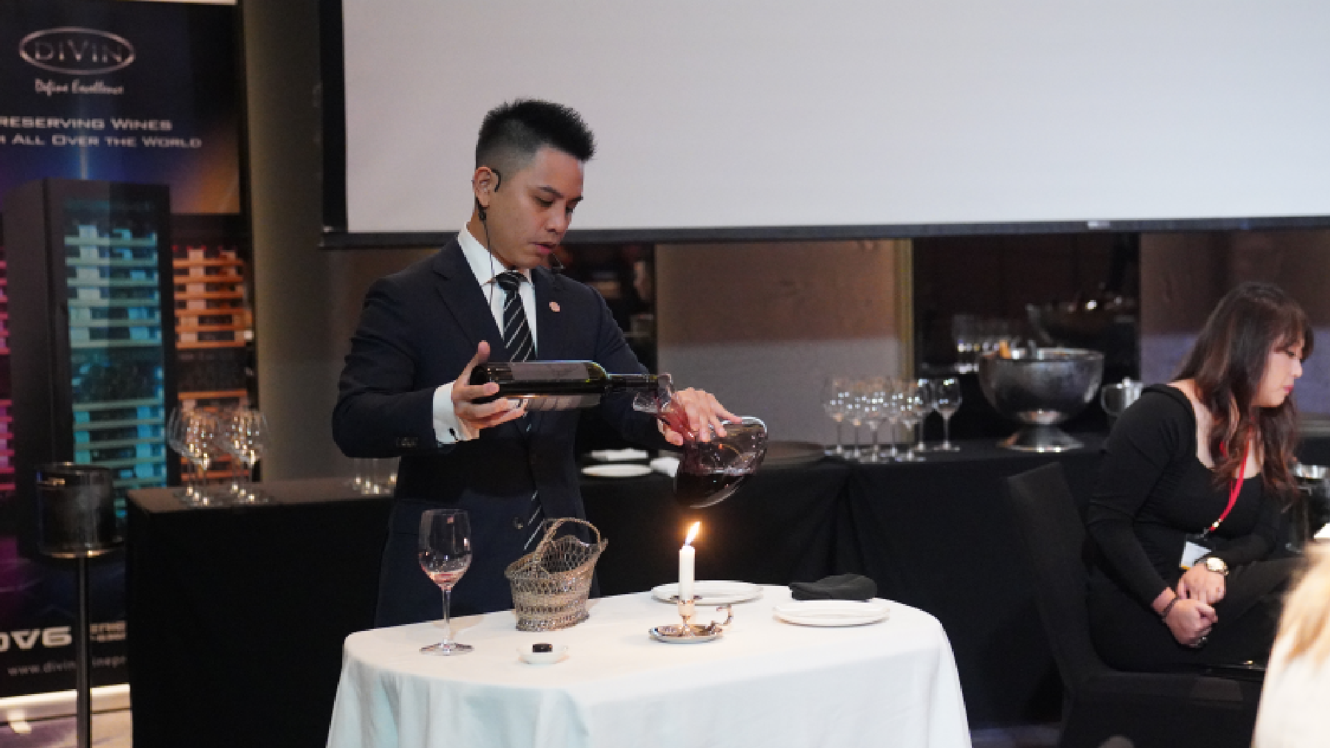 Sommelier serving
